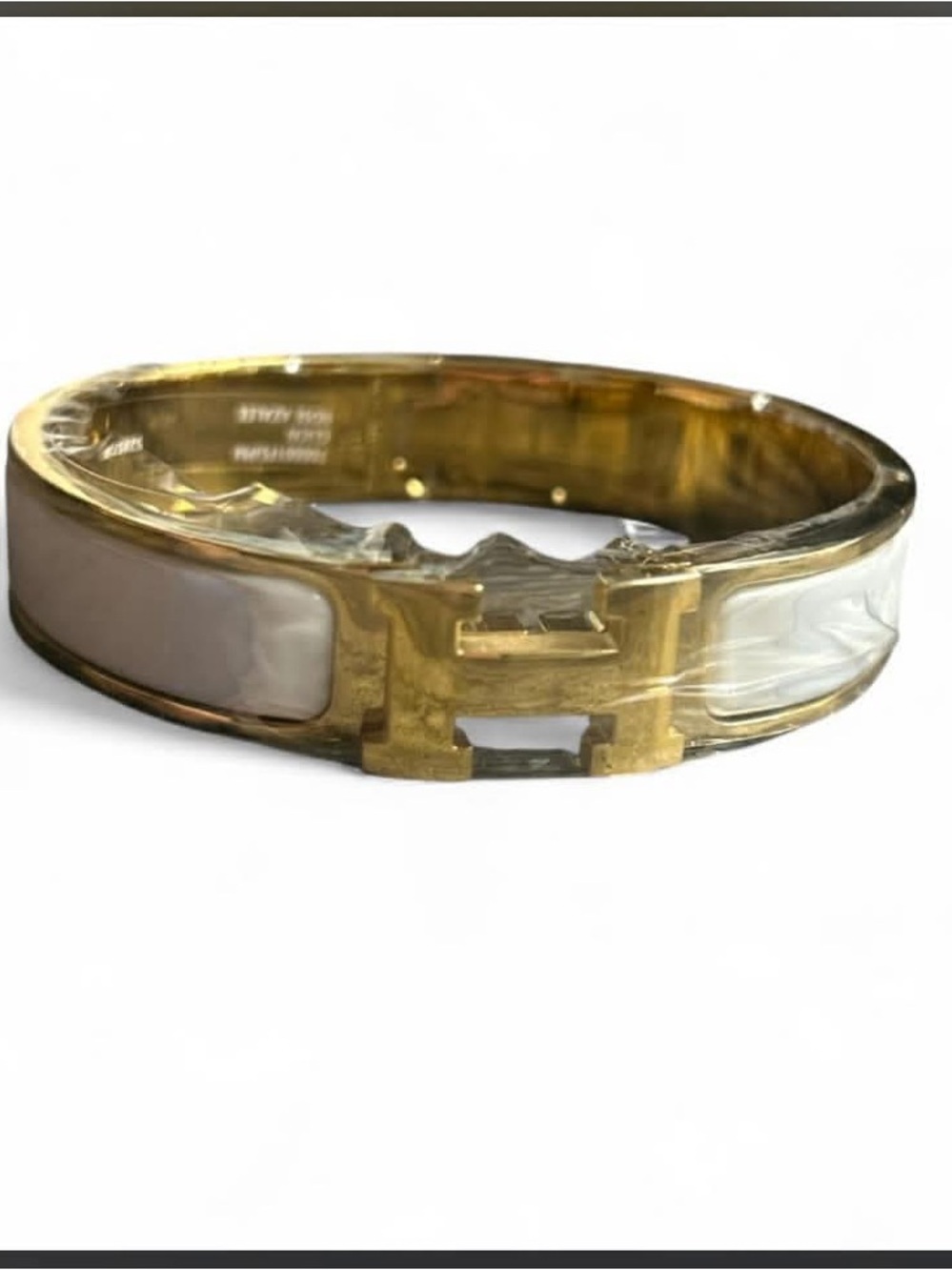 Hermes Gold and White bracelet